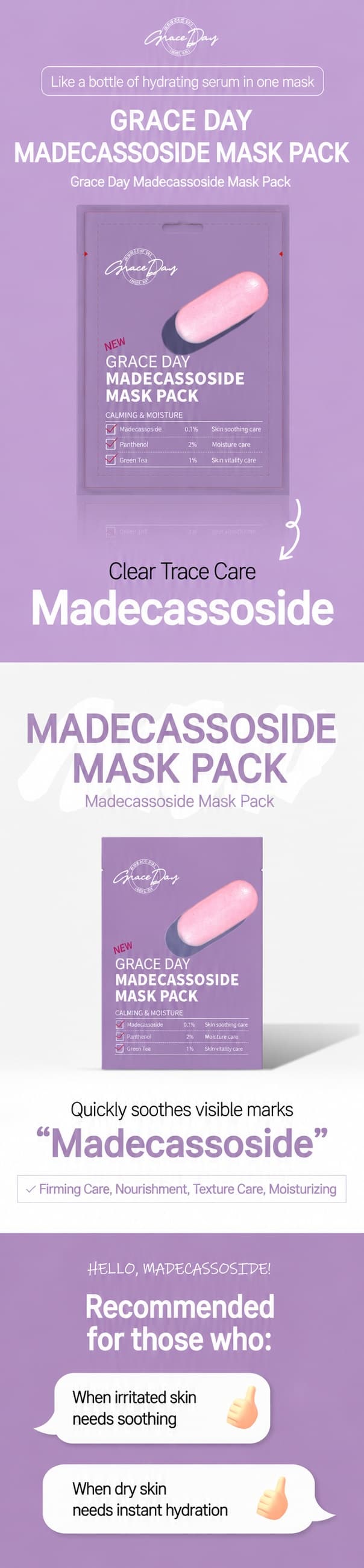 Grace Day Madecassoside Ampoule Mask Pack detail image 1